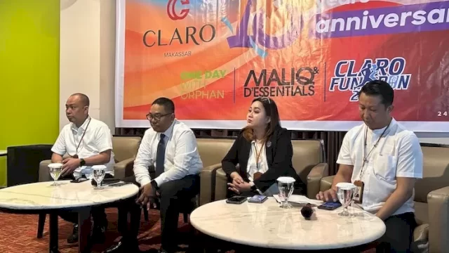 Press Conference persiapan HUT ke-18 Hotel Claro Makassar. 