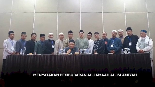 Jemaah Islamiyah (JI) membubarkan diri dan kembali ke pangkuan NKRI dan Pancasila. Foto: Dok. Youtube @Arrahmah_id