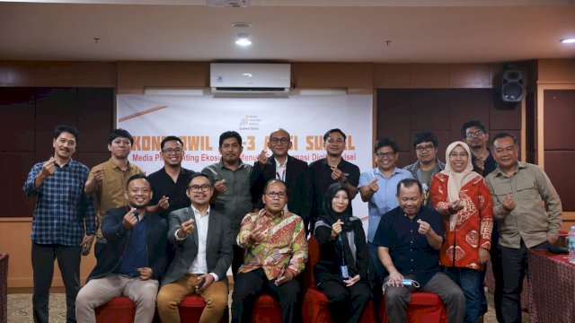 Konferwil ke-3 Asosiasi Media Siber Indonesia atau AMSI di Makassar, Jumat (19/07/2024).