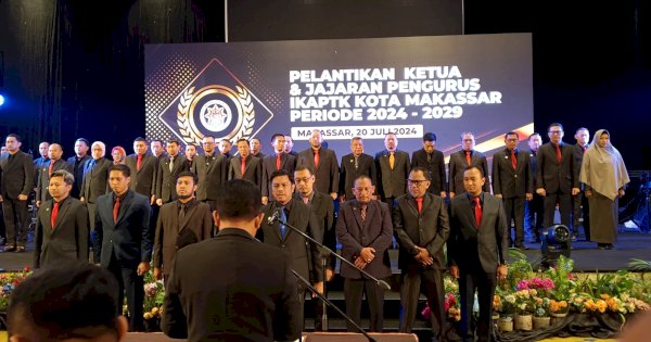 Firman Pagarra Resmi Dikukuhkan Ketua IKAPTK Kota Makassar Periode 2024-2029