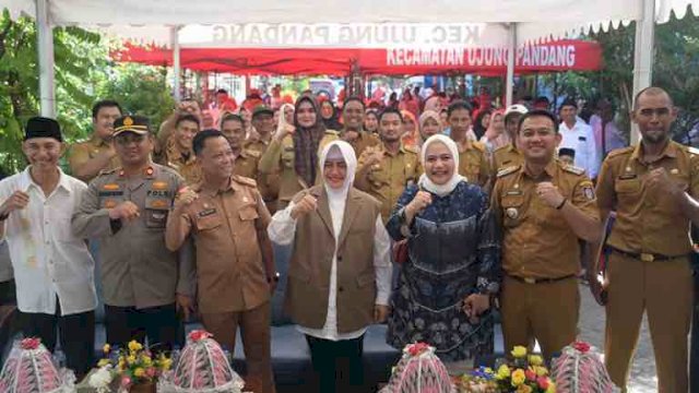 Acara halalbihalal yang diselenggarakan pemerintah Kecamatan Ujung Pandang, di Jalan Gunung Lompobattang Lorong 96, Selasa (23/4/2024).