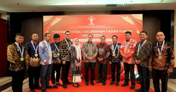 Menkumham Resmikan 33 Desa Sadar Hukum di Sulsel, 12 dari Makassar Dapat Penghargaan
