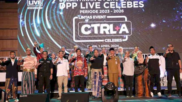 Firman Hamid Pagarra menghadiri pelantikan dan pengukuhan&nbsp; LIVE (Lintas Event) Celebes periode 2023-2026, di Four Point Hotel by Sheraton, Senin (1/04/2024).