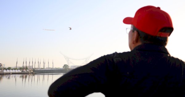 Wali Kota Makassar Saksikan Aerobatic Trike di Anjungan, Siap Sambut F8 Makassar 2024