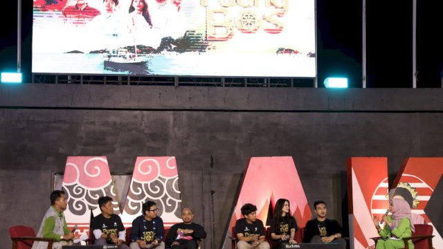 Talkshow oleh para pemeran dan penayangan trailer Film Puang Bos di Zona 2 dan Zona 3 Festival F8 Makassar 2024 pada Kamis, (25/7/2024).