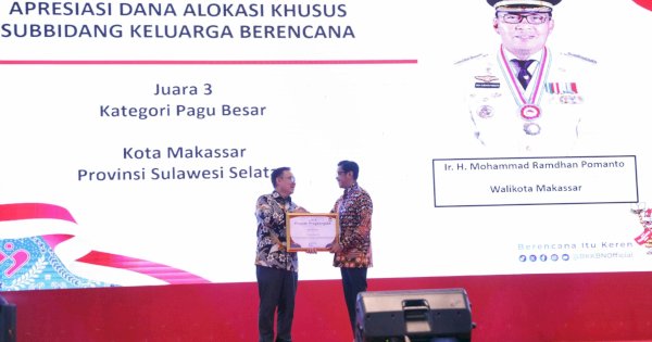 Kota Makassar Raih Penghargaan BKKBN, Lomba Harganas ke-31