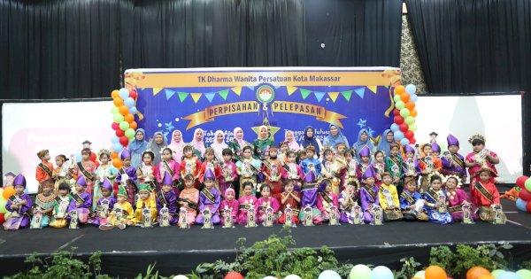 Fadliah Firman Buka Acara Wisuda TK DWP Kota Makassar, Ajak Guru Terlibat dalam Program ‘Jagai Anakta’