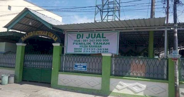 Miris! Masjid di Makassar akan Dijual, Warganet Siap Galang Donasi