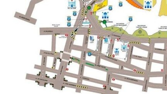 Ilustrasi zona parkir digelaran F8 Makassar. (Foto: Google)