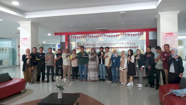 Simulasi Rikkes di Rumah Sakit Unhas Makassar, Minggu (25/08/2024)