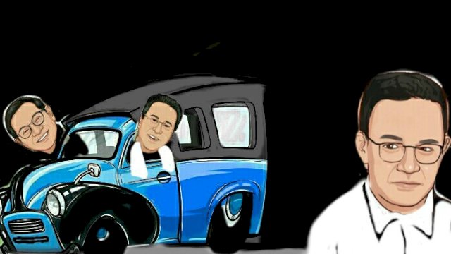Karikatur Pramono dan Rano Karno diusung PDIP di Pilgub Jakarta (Dodi/harian.news)