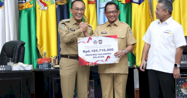 Terbaik dalam Pengendalian Inflasi, Pemprov Sulsel Terima Insentif Fiskal Rp 6,1 Miliar dari Kementerian Keuangan