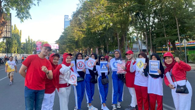 Dishub Makassar Lakukan Sosialisasi Rambu-rambu Lalulintas di CFD