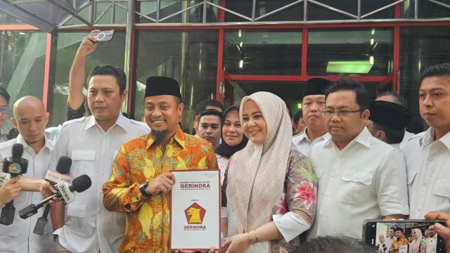 Sah! Partai Gerindra Serahkan Rekomendasi Berpasangan ke ‘Andalan Hati’ di Sulsel