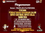 Pengumuman Pendaftaran Paslon Bupati dan Wakil Bupati Sinjai 2024