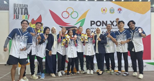 Medali Pertama Sulsel di PON XXI Aceh-Sumut dari Tim Senam Artistik Beregu Putri