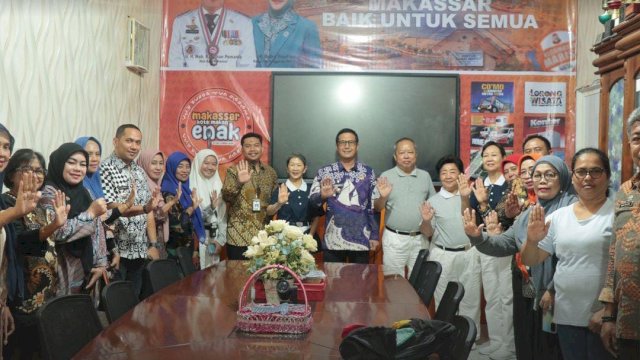 Rapat koordinasi penyerahan bantuan makanan bergizi bagi anak penderita stunting di kecamatan Mariso. Foto: dok