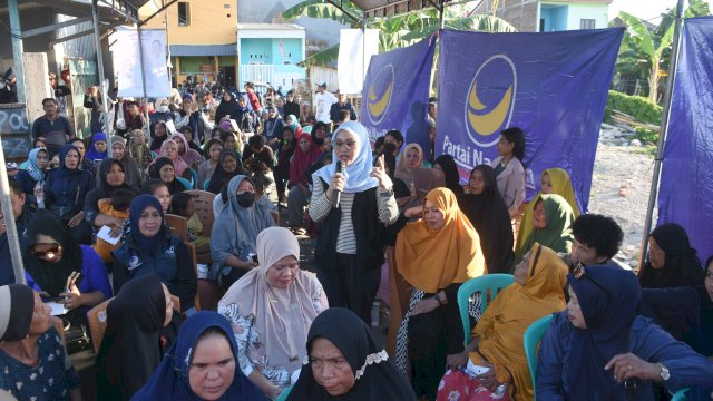 CAlon Wakil Wali Kota Makassar, Rezki Mulfiati Lutfi menemui warga di Kacamatan Rappocini. Foto: dok HN