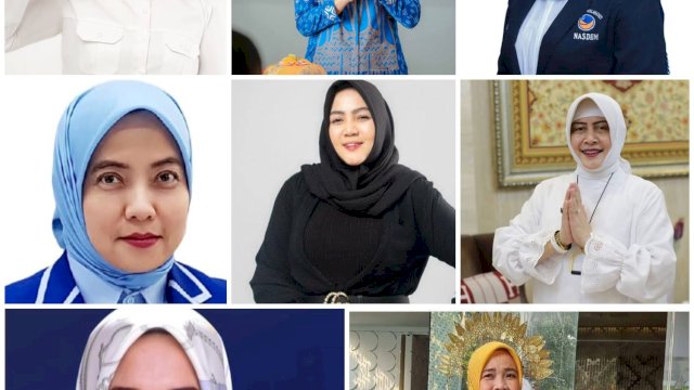 Wajah-wajah srikandi politik di Pilkada Sulsel. Foto-foto: dok HN