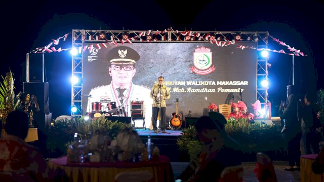 Wali Kota Makassar Moh Ramdhan Pomanto menghadiri pesta rakyat di Kecamatan Mariso. Foto: dok