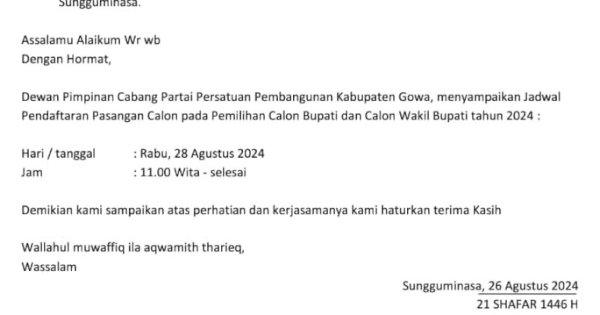 DPC PPP Gowa, Pastikan Usung Calon Lawan HT-DM di Pilkada Gowa.