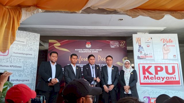 Suasana pendaftaran cakada Gowa di KPU Gowa, Kamis (29/8/2024) kemarin. Foto: HN/Yusrizal