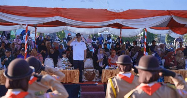 Gerak Jalan Indah Meriahkan HUT RI ke-79 di Pangkep