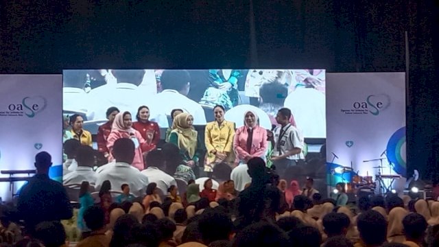 Suasana kunjungan Iriana Jokowi di Kota Makassar. Foto: HN/Sinta