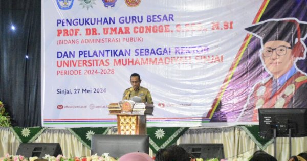 Sekda Sinjai Hadiri Pengukuhan Guru Besar dan Pelantikan Rektor UMSi
