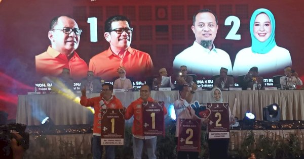 Pengundian Paslon Pilgub Sulsel: Danny-Azhar 1, Andalan Hati 2