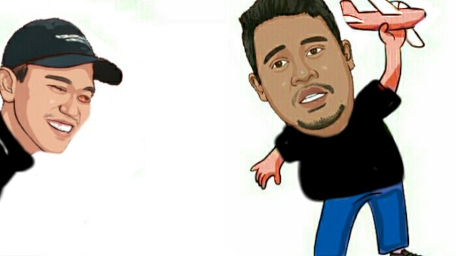 Karikatur Kaesang Pangarep dan Bobby Nasution soal jet pribadi (Dodi/harian.news)