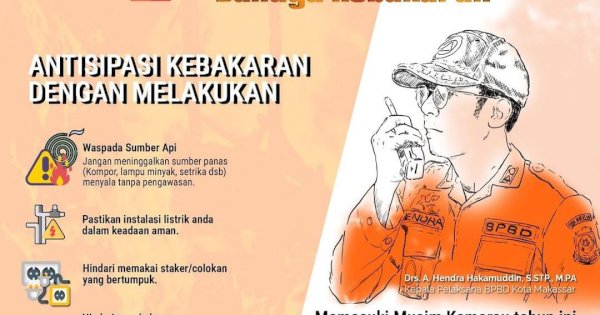 BPBD Makassar Imbau Warga Antisipasi Kebakaran saat Musim Kemarau