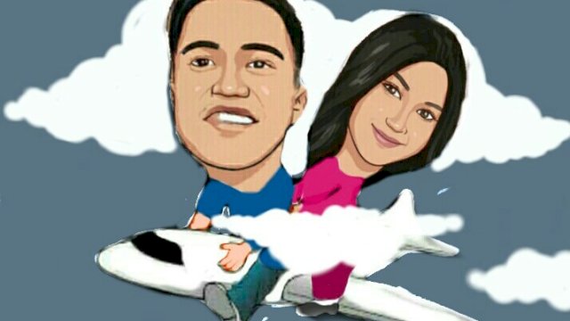 Karikatur Kaesang Pangarep dan Erina Gudono (Dodi/harian.news)