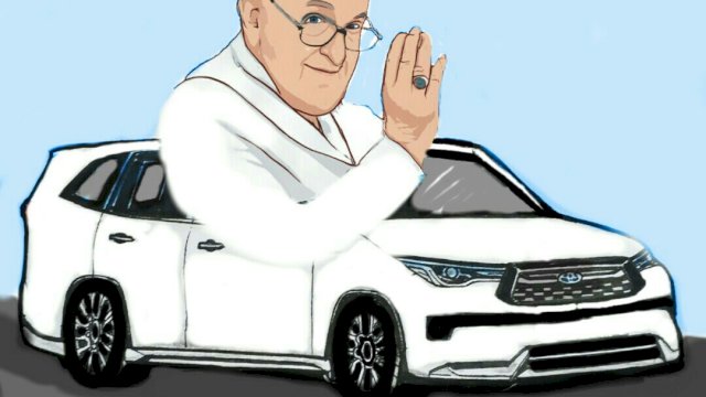 Karikatur Paus Fransiskus (Dodi/harian.news)