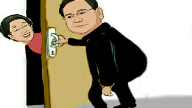 Karikatur pertemuan Prabowo Subianto dengan Megawati Soekarnoputri (Dodi/harian.news)