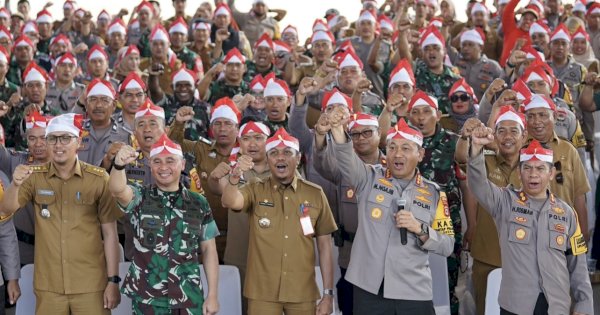 Pj Sekda Kota Makassar Bersama TNI-Polri Nyatakan Komitmen Wujudkan Pemilu Damai 2024