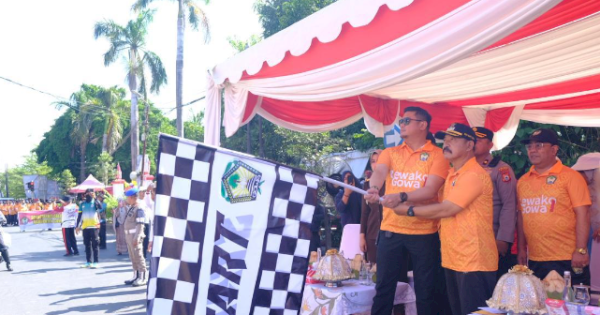 68 Tim Ramaikan Gerak Jalan SKPD dan Ormas di Gowa