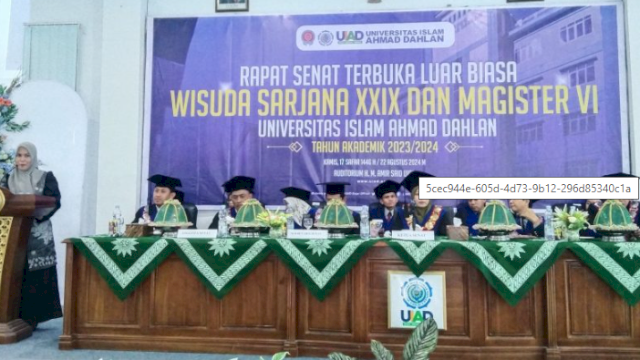 Wakili Pj Bupati, Kabag Kesra Setdakab Sinjai Hadiri Wisuda Sarjana dan Pascasarjana UIAD