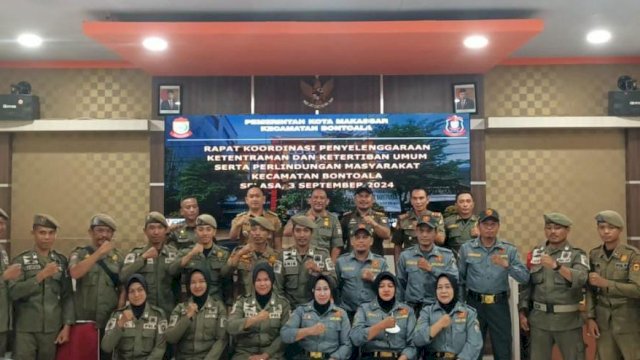 Rakor Satpol PP Makassar dan Satpol PP Kecamatan. Foto: dok