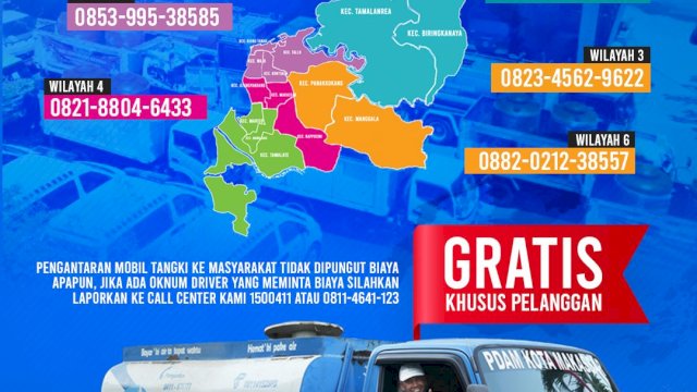 Info layanan air bersih PDAM. Pict: dok HN