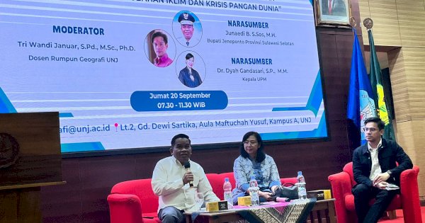 Bawakan Kuliah Umum di UNJ, Junaedi Bakri Sampaikan Potensi Jeneponto