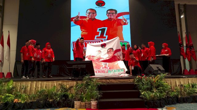 Rapat Kerja Daerah Khusus (Rakerdasus) PDIP Sulsel di Hotel Claro, Makassar pada Jumat (27/9/2024).