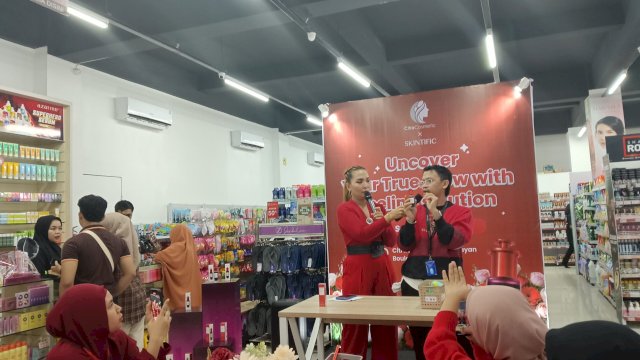Kegiatan Craf Your Perfect Skincare Bouquet. Foto: HN/Sinta