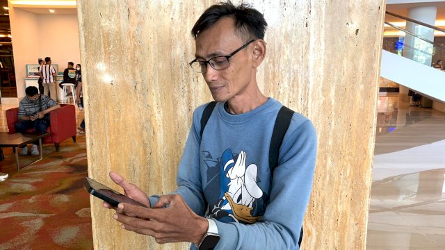 Andi Muhammad Saleh pelanggan Tri sejak 2017. (Foto: Gita/HN)