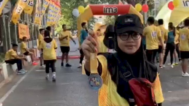 Fakra Rauf, salah satu peserta IM3 Fun RUn di Makassar. (Foto: Dok)