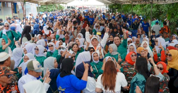 Ribuan Massa Padati Kampanye Politik MYL di Kelurahan Mappasaile Pangkep