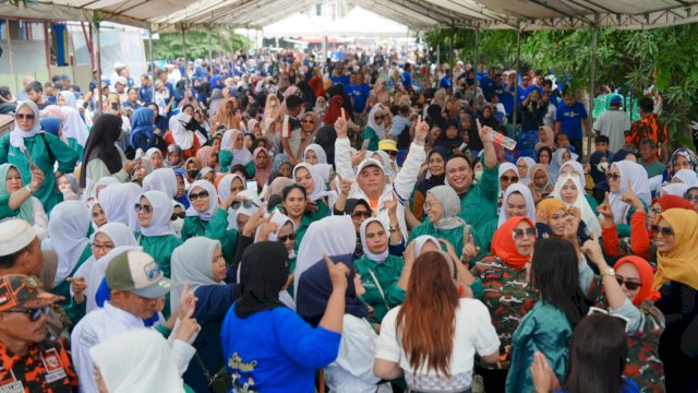 Ribuan Massa Padati Kampanye Politik MYL di Kelurahan Mappasaile Pangkep