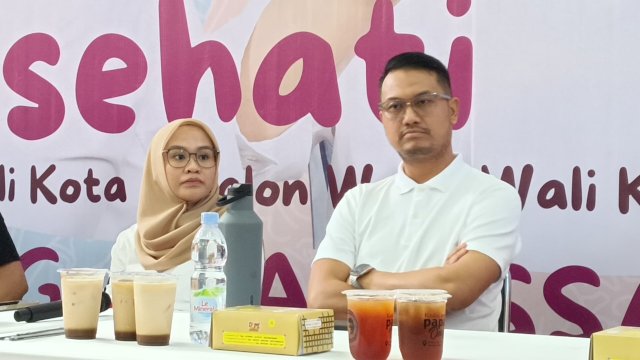 Pasangan calon (Paslon) Wali Kota dan Wakil Wali Kota Andi Seto - Rezki Mulfiati Luthfi (Sehati) Mustagfir Sabri. (Foto: Shinta/HN)