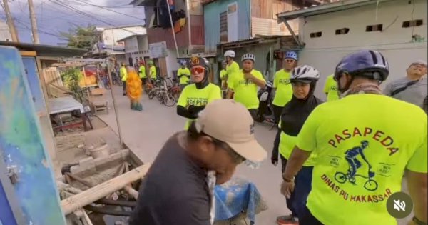 Kadis PU Makassar Gowes Pagi, Pantau Proyek SPAM di Pannampu