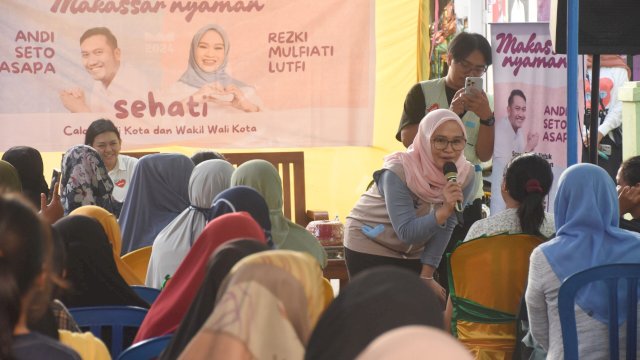 Emak-Emak di Mariso Kompak Pilih Seto-Rezki di Pilwalkot Makassar